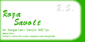 roza savolt business card